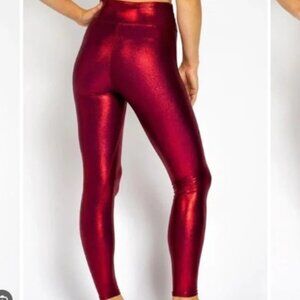 Heroine Sport Metallic Red Leggings